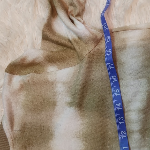 Market & Spruce open front cardigan in tan and white - Picture 6 of 7